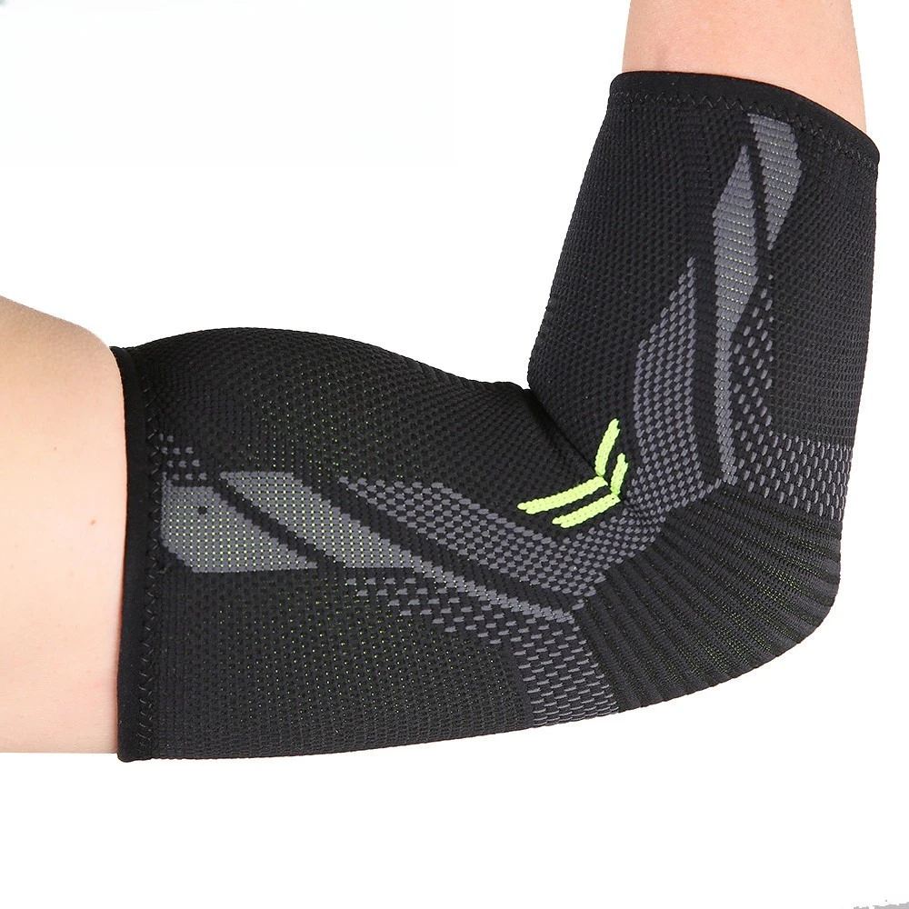 Nylon Knitted Basketball Nylon Sports Elbow Protector for Men and Women, Compression Arm Guard, Sweat-Absorbing and Breathable