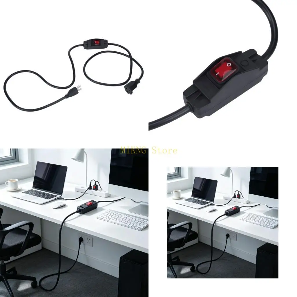 SJTW 18/3 Power Cord 2m with US Standard Format, Jacketed Replacement Cable for Indoor Appliance Connection and Home Equipment
