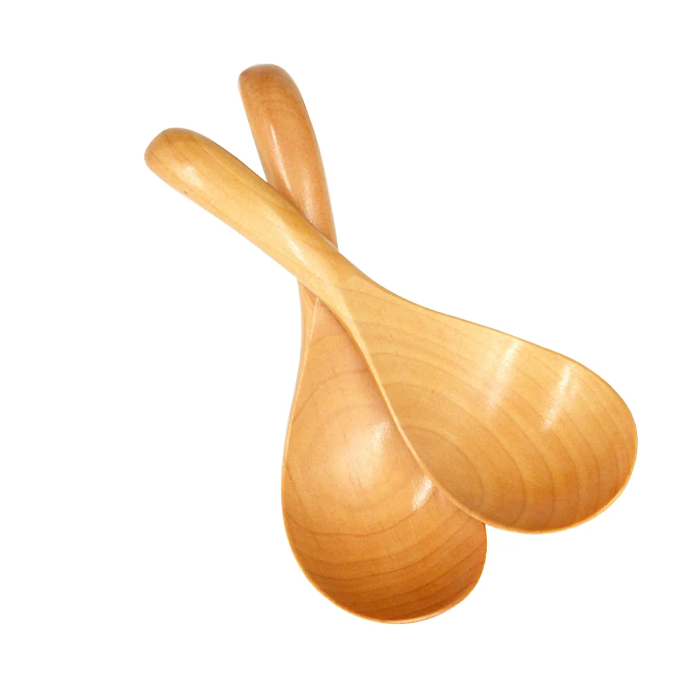 

2 Pcs Pot to Make Rice Stirring Spoon Home Kitchen Supply Scoop Ceramics Wooden