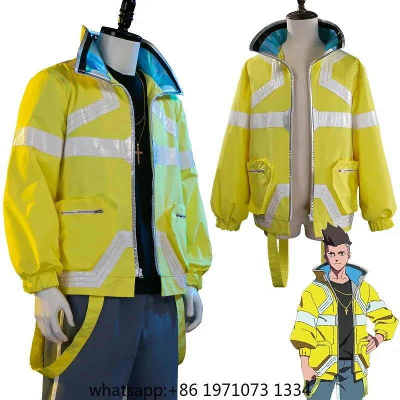 David Martinez Anime Cyberpunk Cosplay Lucy Dgerunners High Quality Unisex Uniforms Hoodie Zipper Collar Jacket