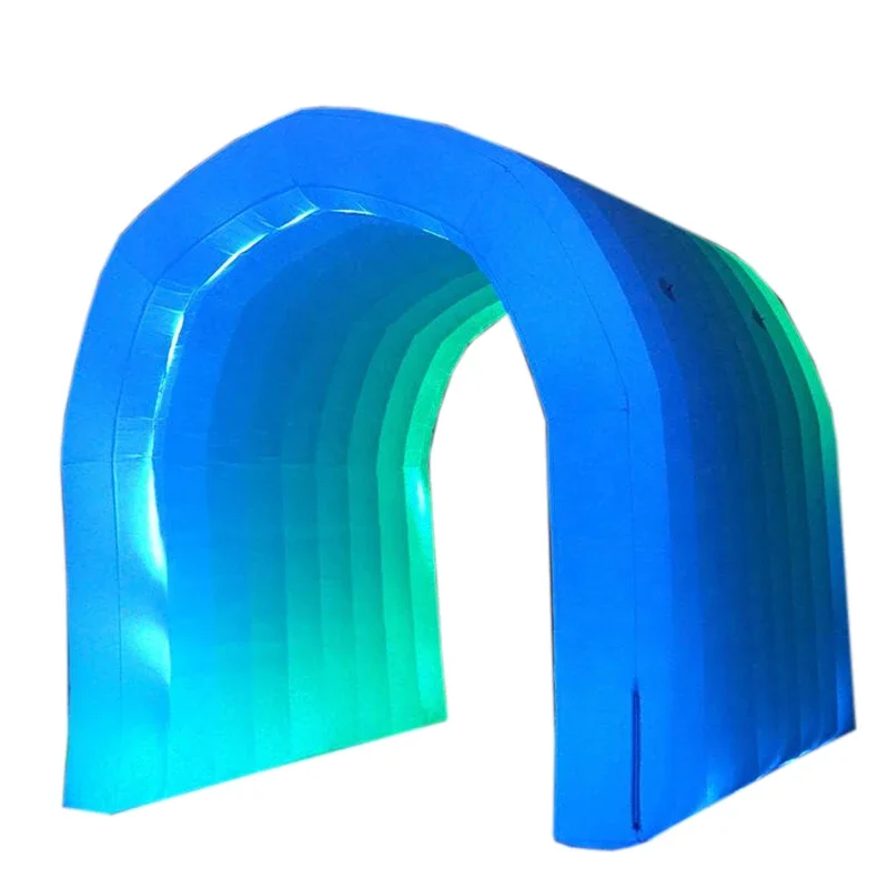 

Custom Stage Party Entrance Inflatable Led Tunnel Arch Tent Event Exhibition Tent With Colorful Lighting