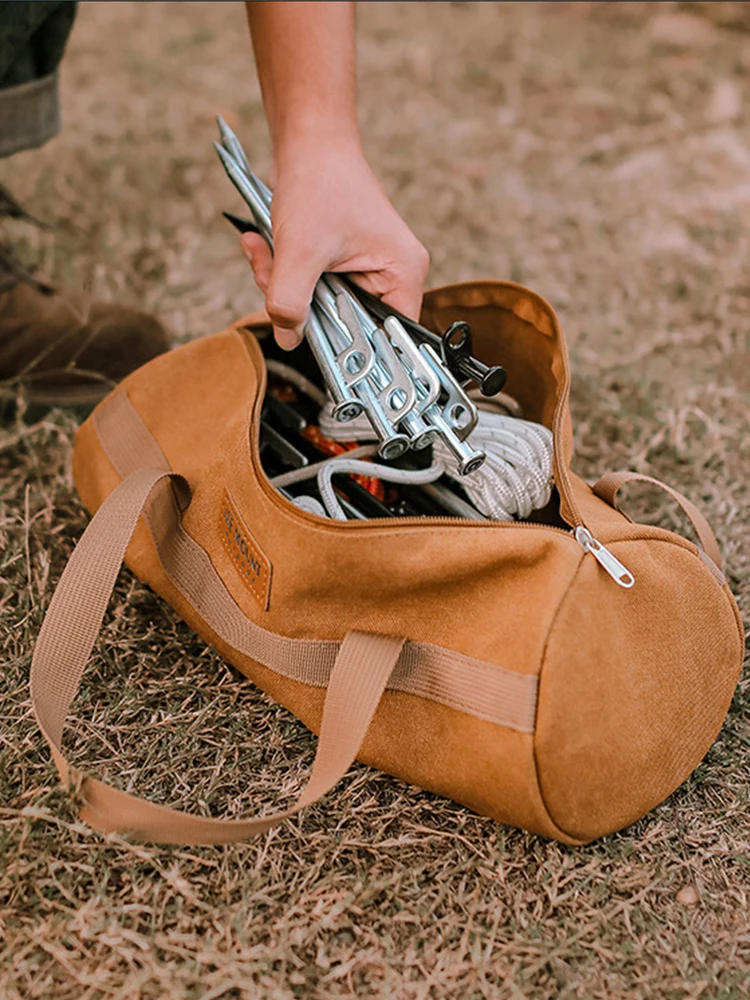 Poudres portantes à la main à intervalles réguliers, tente en toile, clou de sol, ULà vent, marteau en poudre, sac à main de grande capacité, accessoires d'extérieur