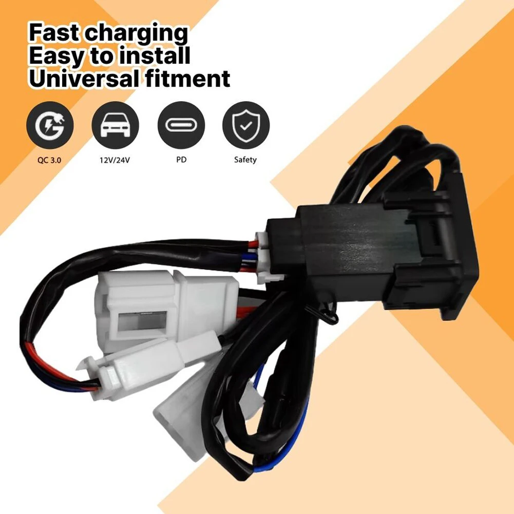 Dual USB Autolader Socket PD + QC3.0 Snelle Oplader Socket Outlet Telefoon Opladen Power Adapter Outlet voor vw Multivan T5 2003-2015