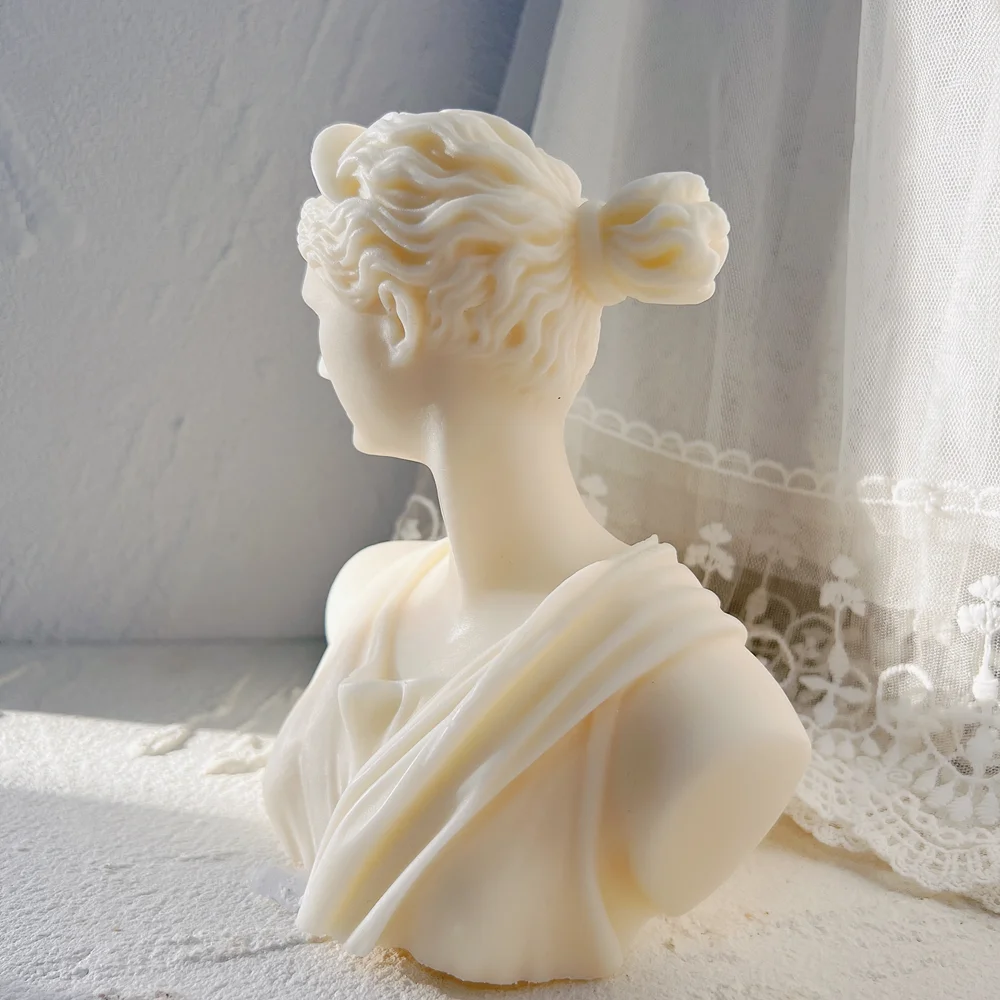 Imagem -03 - Silicone Candle Mold para Home Art Deusa Grega Busto Aroma Diana Apollo Escultura Deus Romano Deus Romano