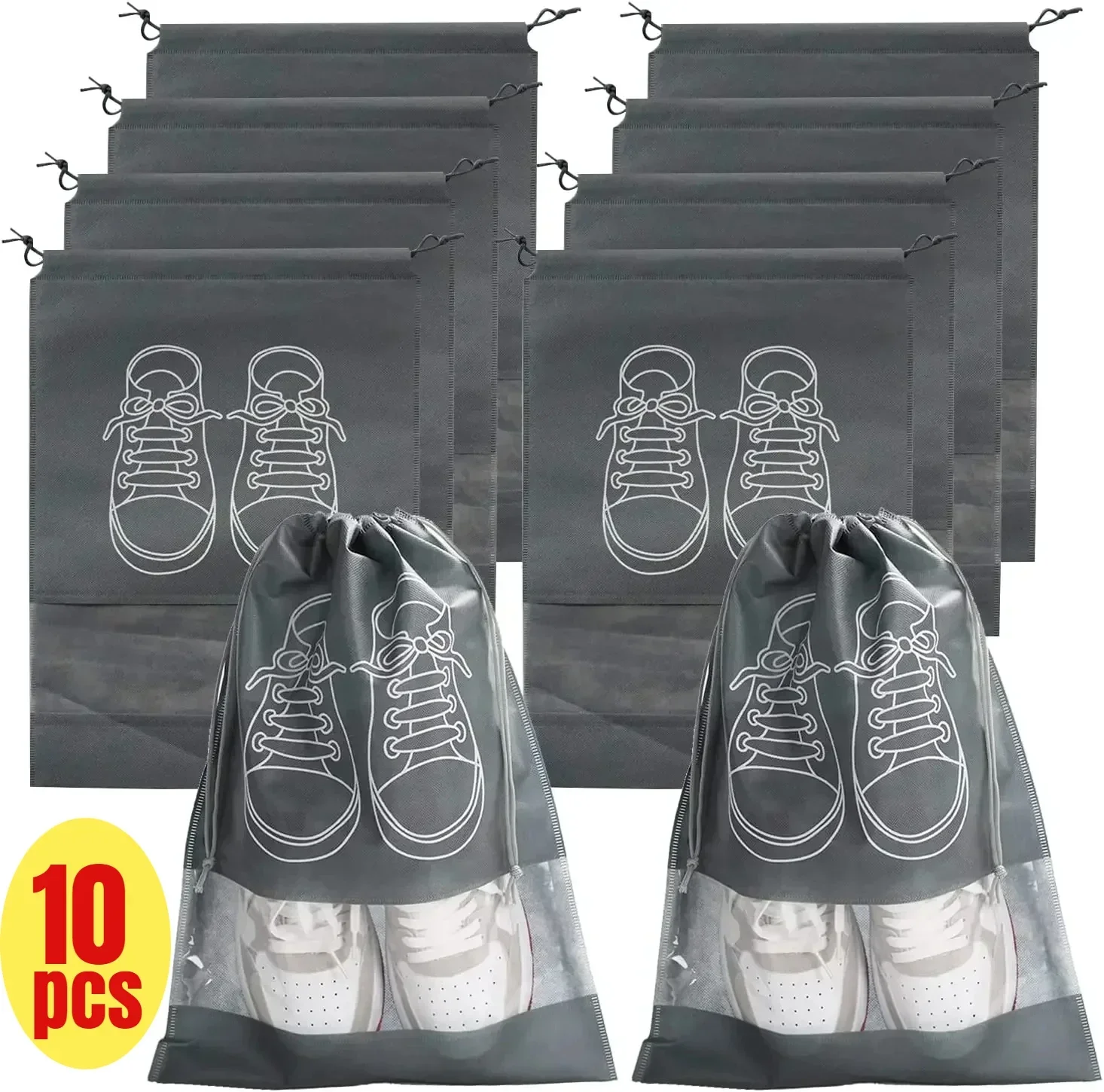 10/1PCS Shoes Storage Organizer Bags Non-Woven Shoe Dust Bags Portable Travel Shoe Bag Shoes Storage Packing Pouch Organizers