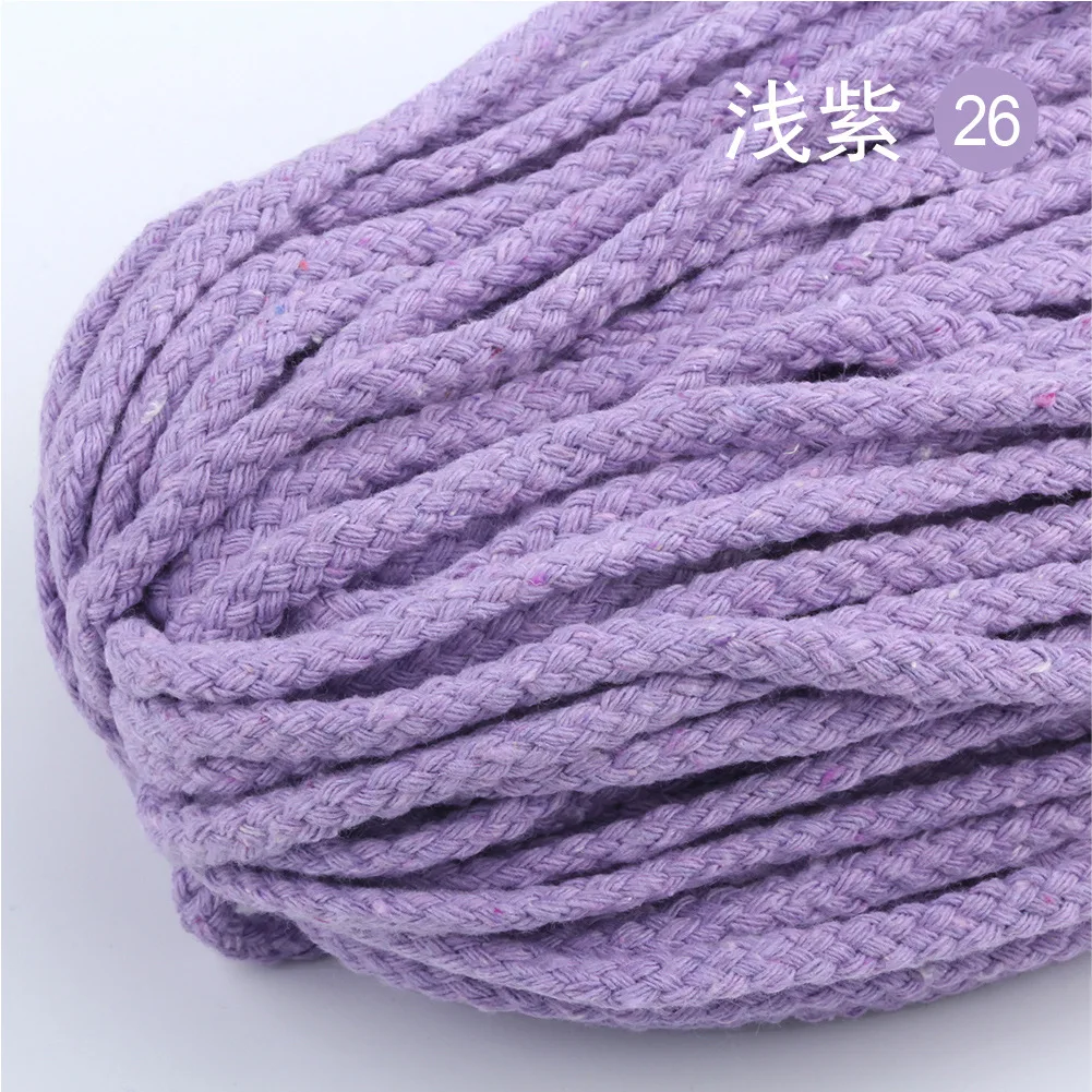 10Yards 5mm Colored Twisted Cord Rope 100% Cotton Rope Cords Craft Decorative Twisted DIY Handmade Bag Drawstring Accessories