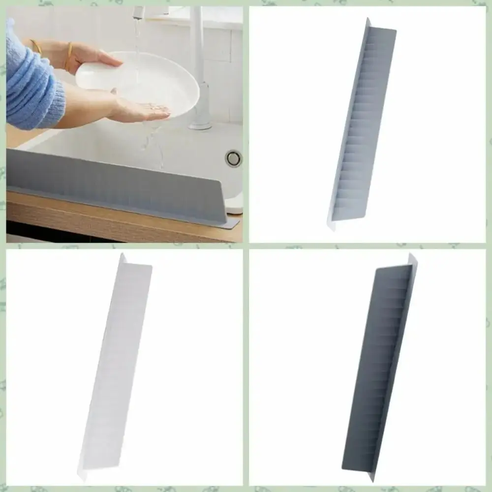 1Pcs New Silicone Sink Splash Guard Heightenin with Suction Cup Kitchen Countertop Bar Soft Reusable Sink Guard Baffle Plate