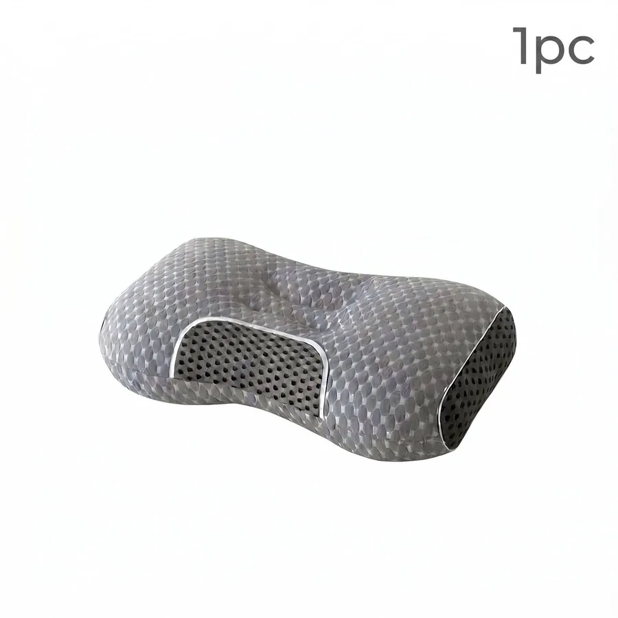 1/2 Soft Knitted Neck Pillow – Provides Deep Sleep Neck Support, High Pillow Cushion That Doesn't Collapse, Ergonomic Orthotic P