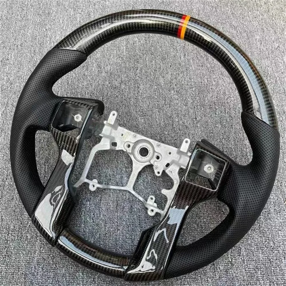 

Replacement Real Carbon Fiber Steering Wheel with Leather for Toyota Land Cruiser Prado J150 2010-2018