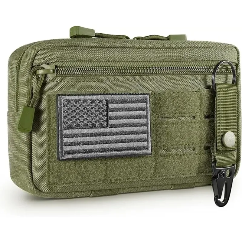 Tactical Molle Admin Pouch, Utilitário Laser Cut EDC Tool Bag, Modular Horizontal Bolsas Incluídas, Kit de Sobrevivência