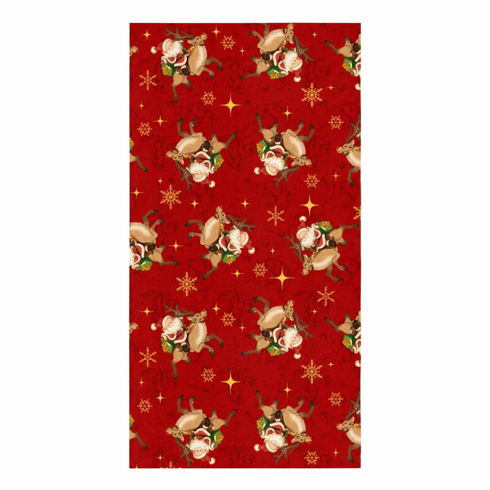 Christmas Santa Reindeer Snowflake Microfiber Towel Absorbent Kitchen Cleaning Cloth Dish Towel Household Cleaning Towel