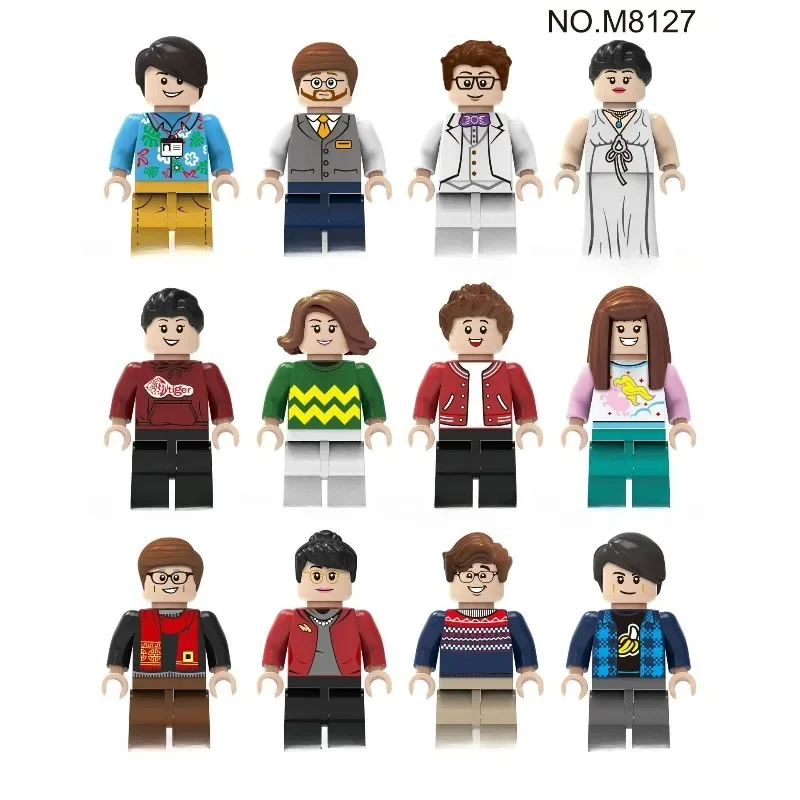 Kinder Bausteine Spielzeug Mini Figur Humanoiden Puppen Cartoon Charakter Geburtstag Geschenk Pädagogisches Spielset für Kinder