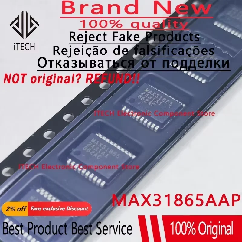 5pcs/lot Original MAX31865 MAX31865AAP MAX31865AAP+T IC SSOP-20 100% Genuine