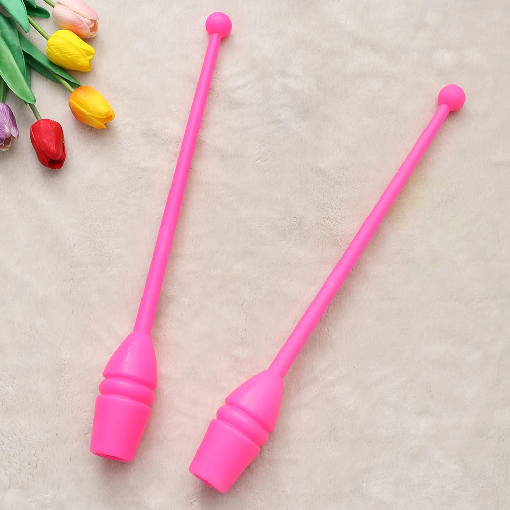 

1Pair Safe Plastic Gymnastics Stick for Rhythmic Artistic Dance Fitness Supply Colorful Exercise Twirling Gymnastics Sticks