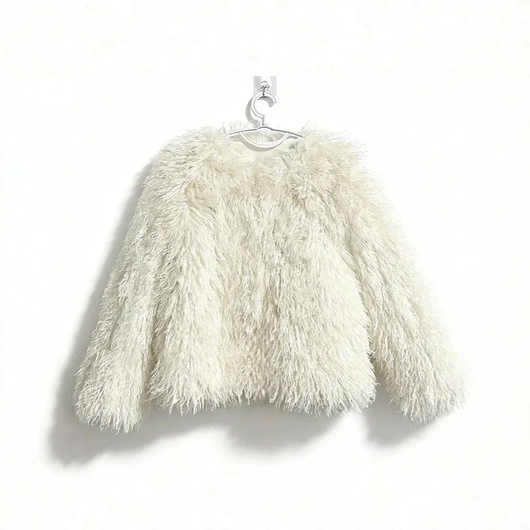 Women Faux Fur Coats Jackets Short Coat Thick Warm Y2k Streetwear Jacket Elegant Work Casual Loose Outerwear Autumn Winter