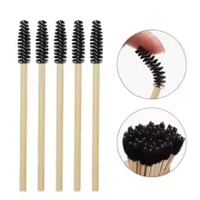 50Pcs Applicators Extension Mascara Eyelash Bamboo Wands Eye Lash Curling Comb Handle Eyelash Brush Makeup Brush Makeup Tool