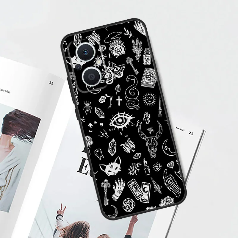 حافظة ساحرة قمر قوطي غامضة لهاتف OPPO Find X5 X6 X8 X9 Pro OPPO Reno 8T 7 8 Lite 13F 14F 11F 12 F 10 13 14 Pro