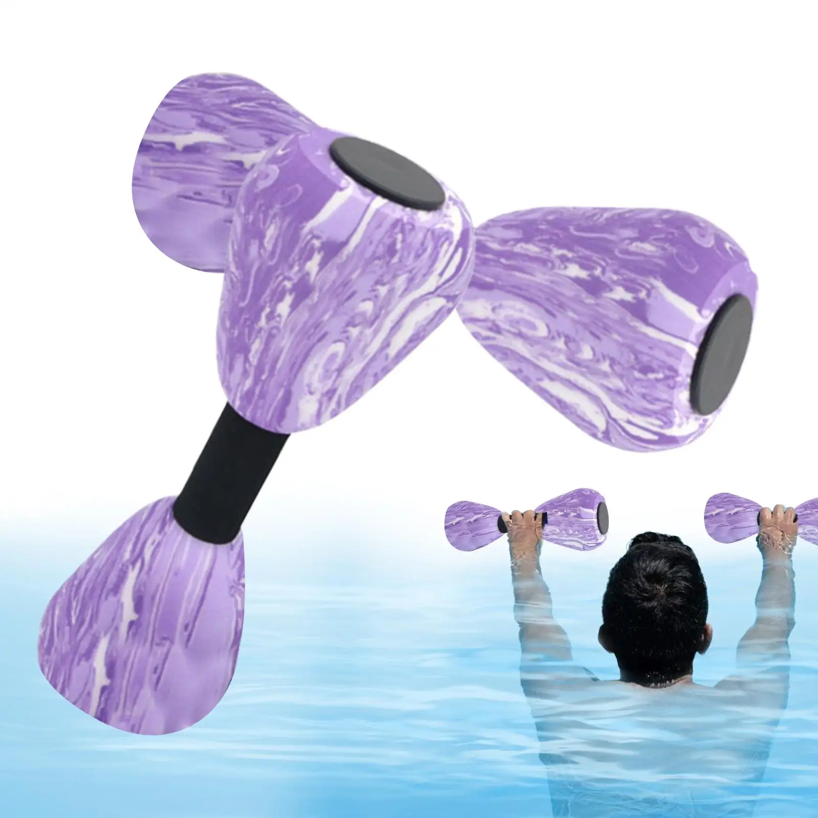 Pool Training Water Hand Weights Dumbbells Set of 2 for Resistance Exercise Use