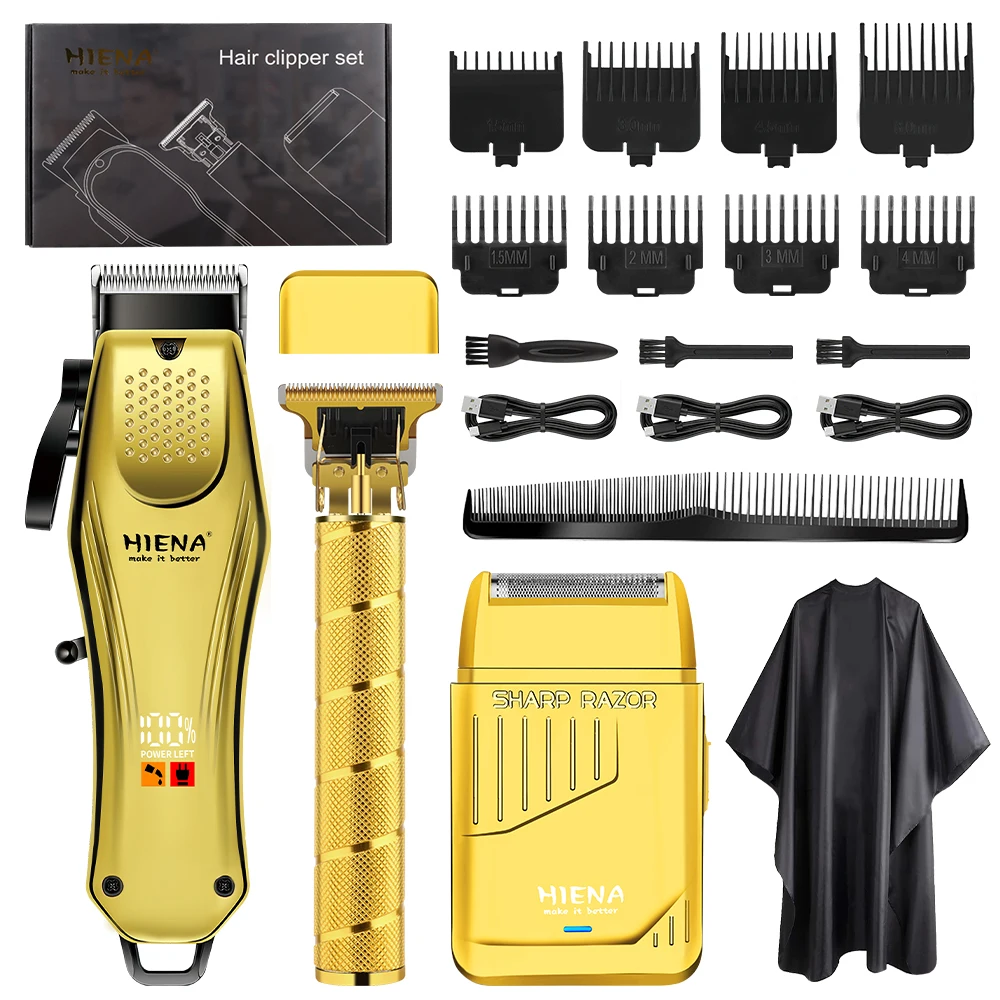 Men Grooming Full Body - HIENA 3IN1 Men Grooming Kit LCD