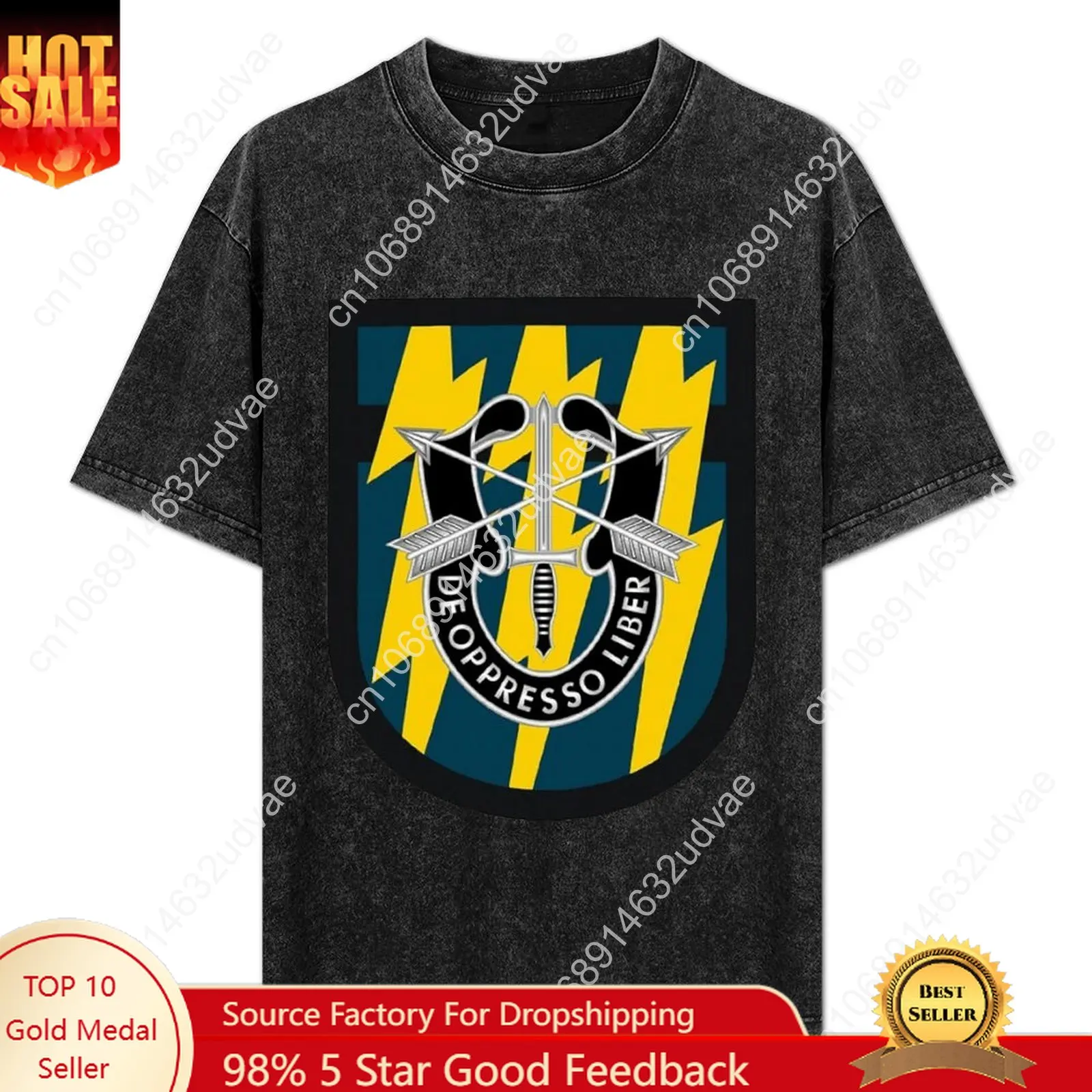 

US Special Forces 12th Special Forces Group Retro T Shirts Mans Womans Tshirt Short Sleeve T-shirt Custom Tops Clothes Tshirt