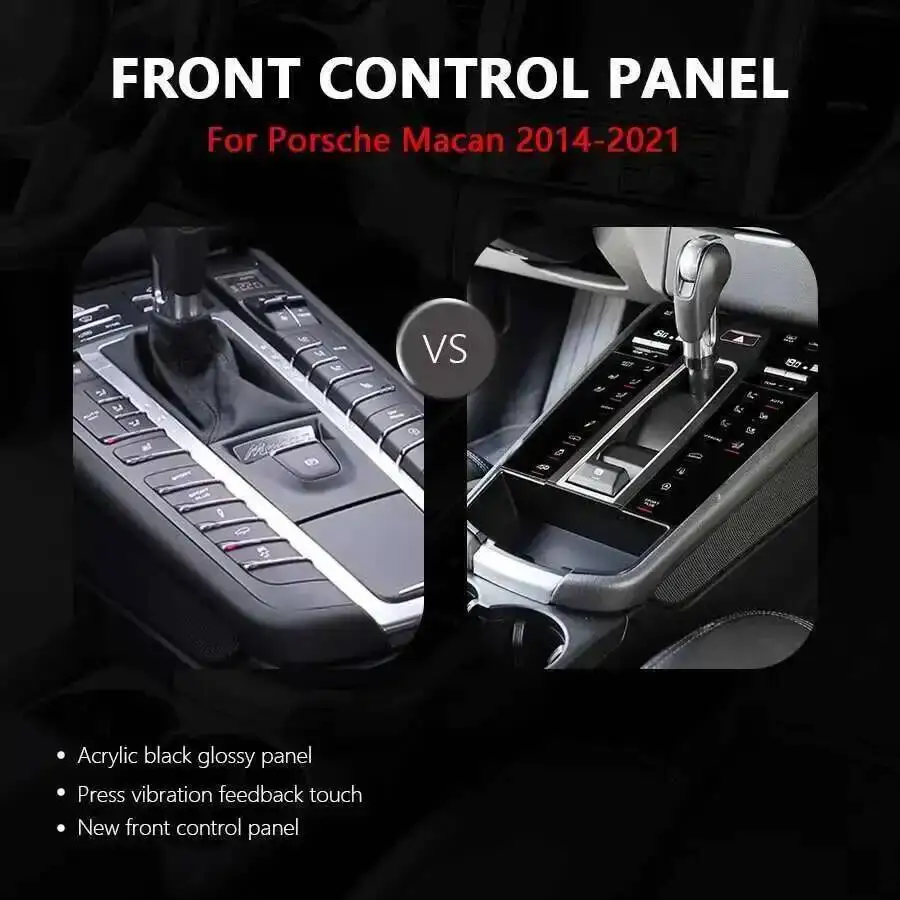 Ac Panel For Porsche Macan 2010-2021 Decorative Accessories Gear Shift Panel Center Console Interior Button Black