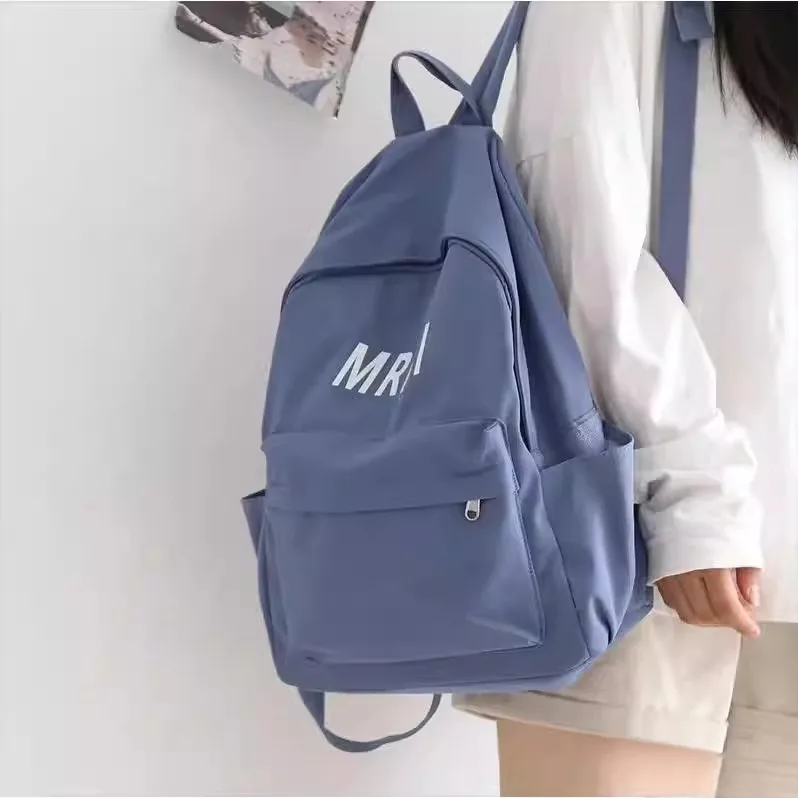 

Unisex Canvas Backpack Travel Lightweight Large And Small Sizes Color Bookbag Simple And Versatile for High School Stud...