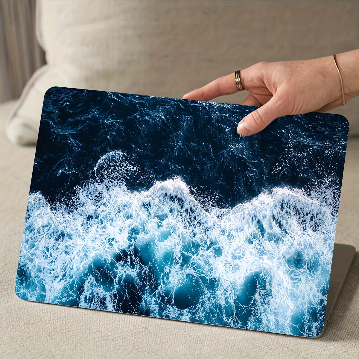 Vinyl Laptop Case Marine Sticker, 2 Pieces/Set,Scratch Resistant DIY Art Case,Universal Netbook Skin Sticker Non-Reusable Laptop