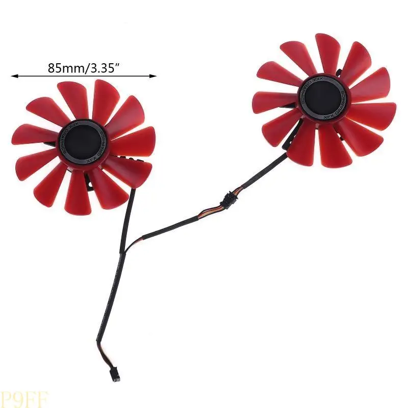 2 Stück 85 mm RX-570-RS RX-580-RS FD10U12S9-C Lüfter für XFX RX470 RX570 RS RX580 RS Video-Grafikkartenkühlung Ersatz