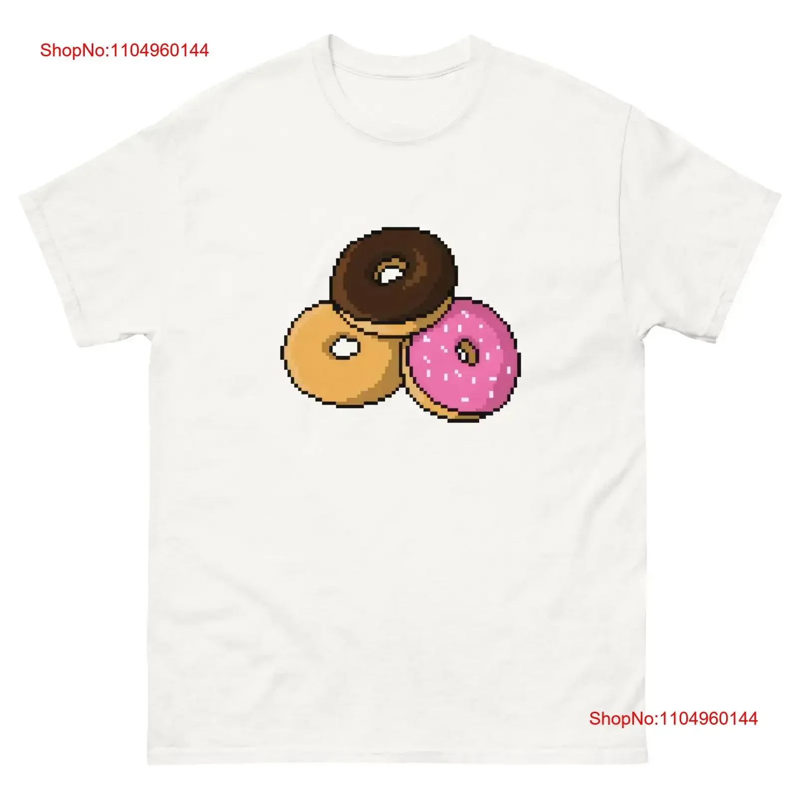 Camiseta clásica de 8 bits con variedades de Donut, todas las tallas, varios colores, vintage, lavada, cómoda, gráfica para hombre, moda informal y elegante