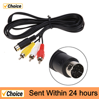 3RCA 1.8 m 9 pin Audio Video AV Cable for Sega Genesis 2 3 Game A/V Connection Adapter Cord Wire For SEGA Genesis II/III Game
