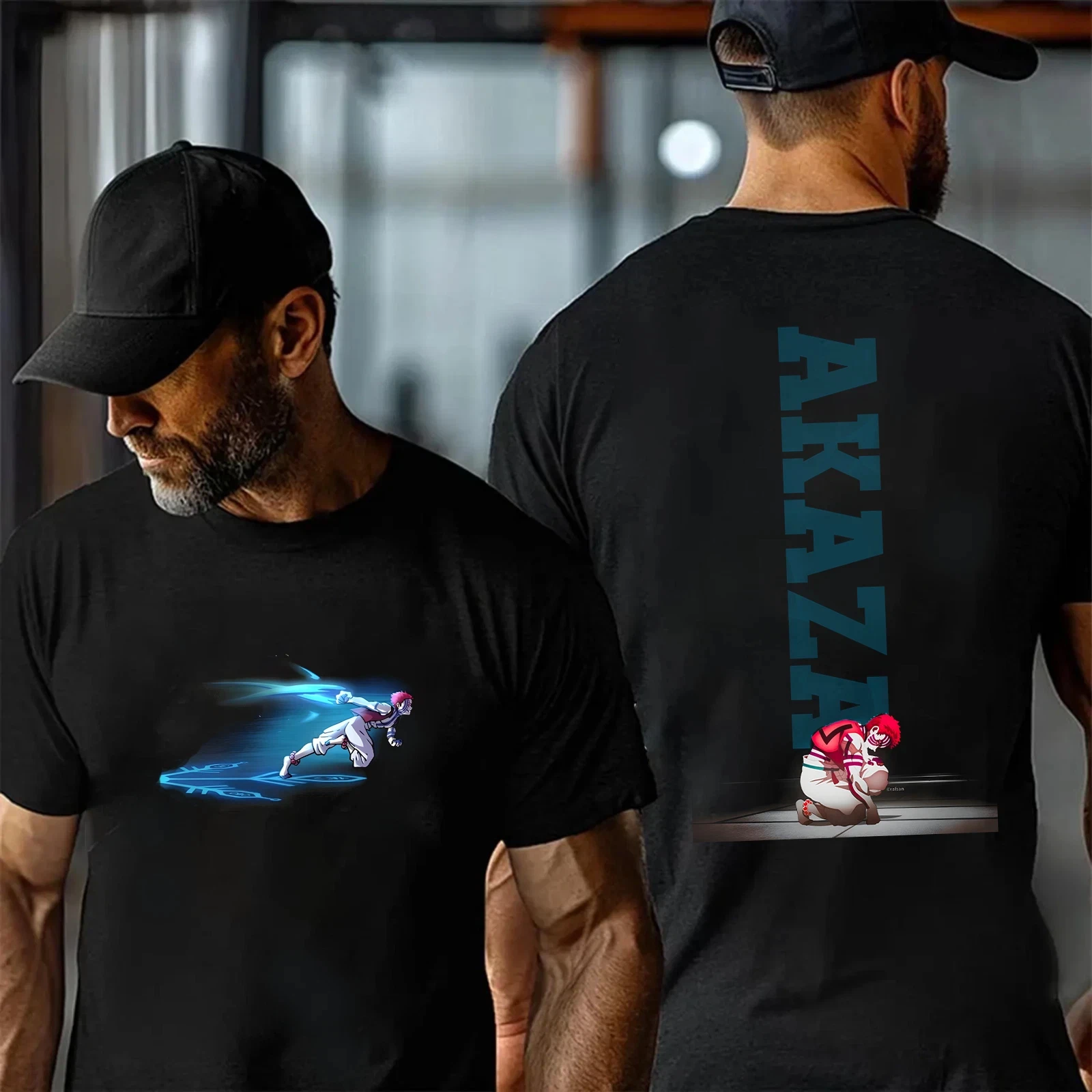 

Bandai New Demon Killer Anime-Kimetsu No Yaiba Manga Cartoon Print Men's and Women's Crew Neck Loose Large Size Short Sleeve Top