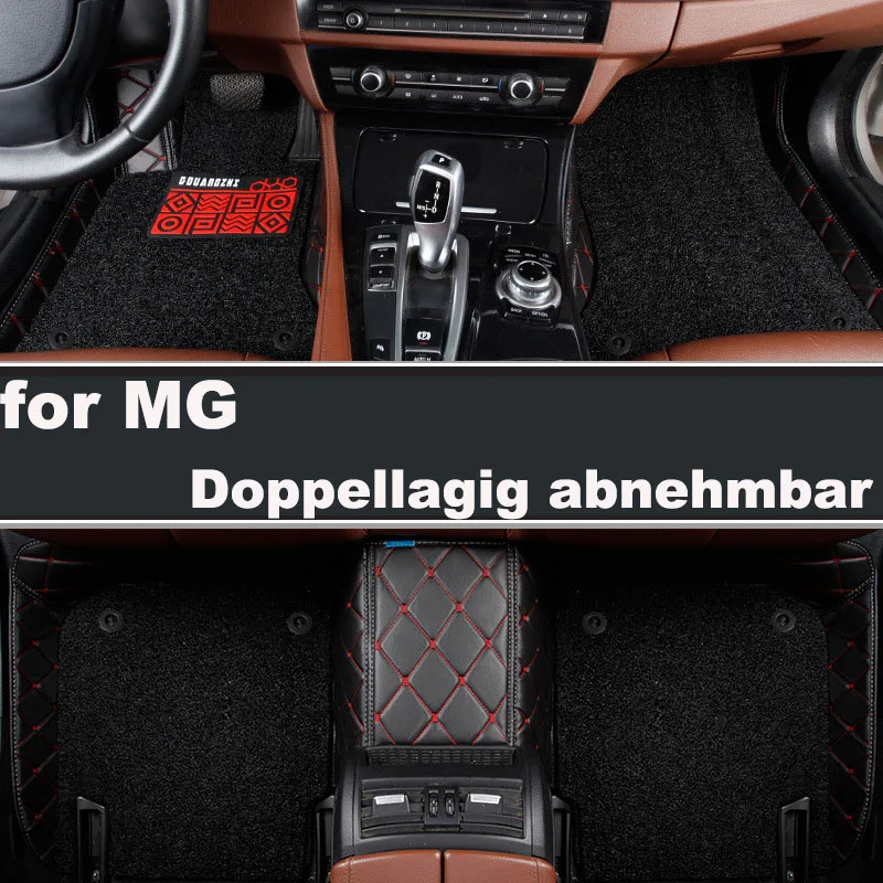 All Season Customized Full Coverage for MG MG3 MG5 MG6 MG7 GT ZS HS RX5 TF GS Mgf EZ S  Double Iayer Car Floor Mats