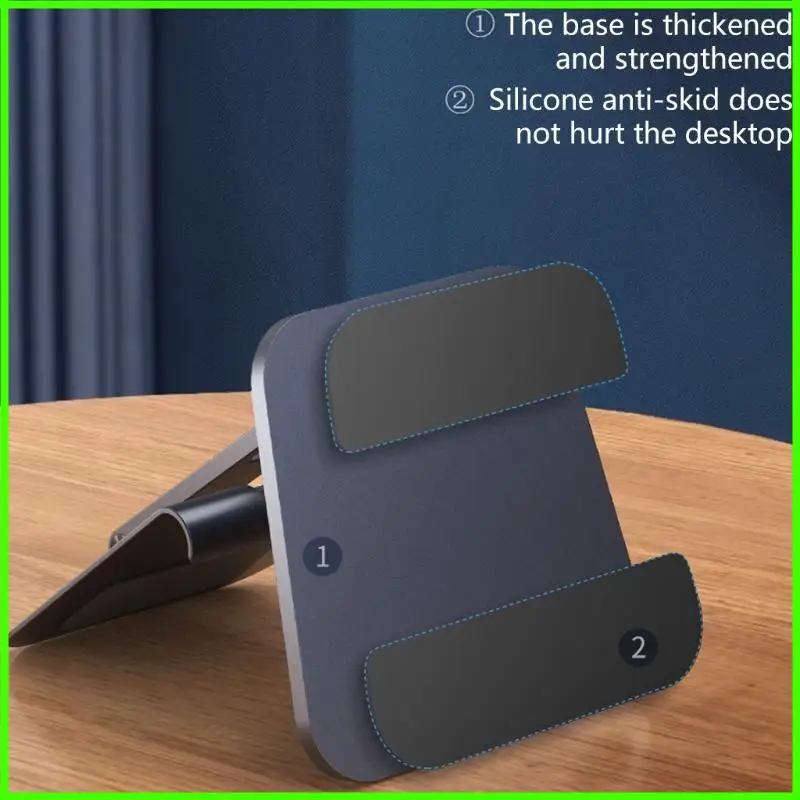 حامل كمبيوتر لوحي عملي Air Mini قابل للطي باللون الأسود وخفيف الوزن وأنيق وقابل للتعديل لسطح المكتب #3