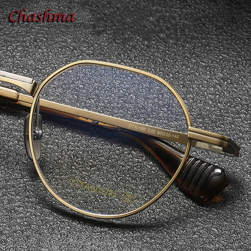 

Chashma Prescription Glasses Women Pure Titanium Round Eyeglasses Frames Men Gafas for Recipe Eyewear High Degree Lenses