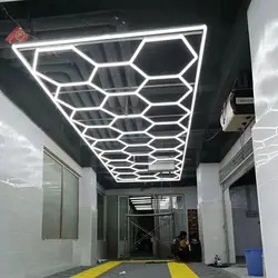 Factory Sell Luxury Led Hexagonal Light Detailing Auto Workshop Hex Ceiling Light