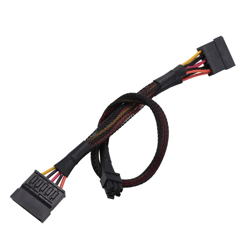 Câble d'alimentation Mini SATA, 6 broches vers 15 broches X2, pour DELL Tystro 3650 3653 3655 ordinateur de bureau HDD SSD 6 000
