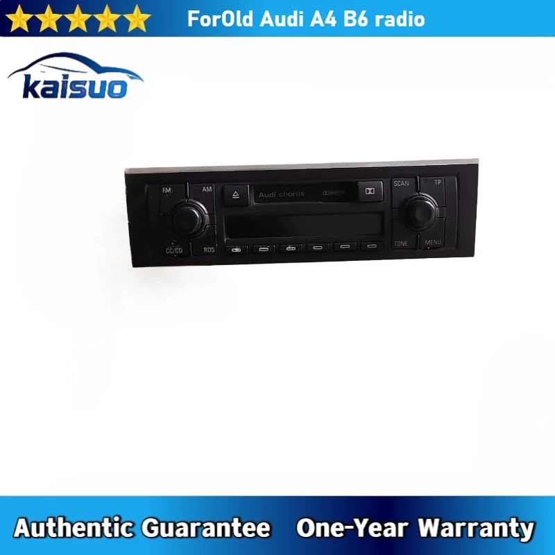 ForOld Audi A4 B6 radio, cassette player, CD player, 6-disc CD changer main unit