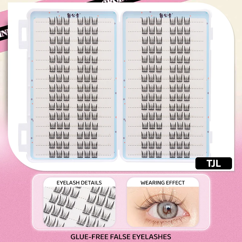 DINGSEN 30 Reihen Idol-Wimperncluster, Wimpernkleber, Manga-Wimpernbuch, DIY-Wimpern, Make-up, Natürliche Anime-Wimpern – Detail 31