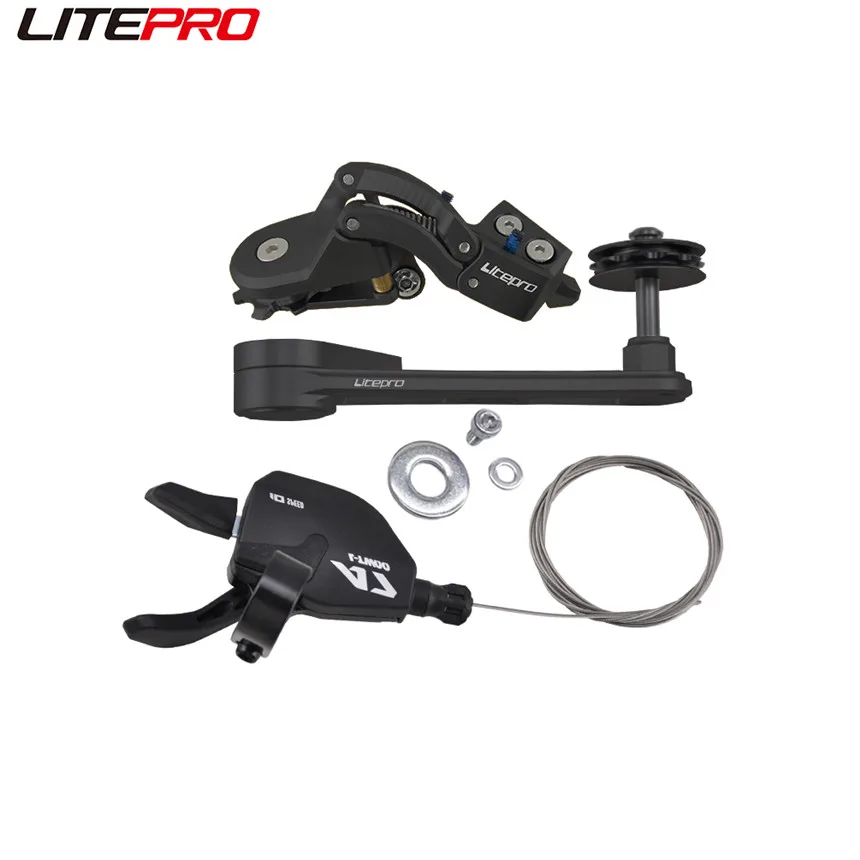 Litepro Tensioner DIP Shifter Aluminum Alloy Rear Derailleurs Transmission Modified 5 External 7Speed Chain For Brompton Bike