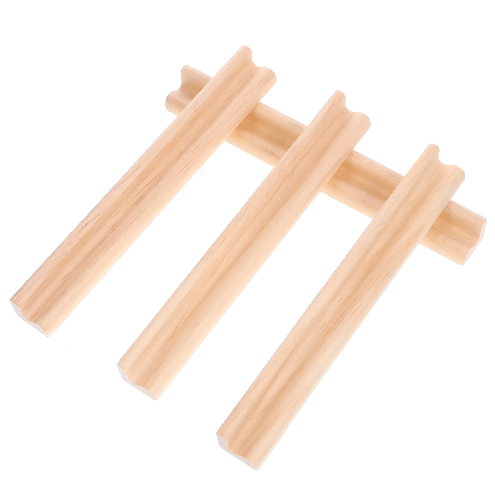 

4 Pcs Letter Tile Racks Wooden Ornaments Domino Case Ceramic Holder Tray Travel