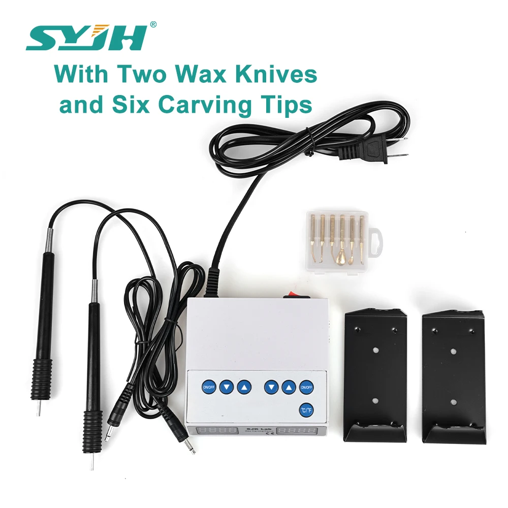 

SYJH Ultra-thin Electric Wax Engraving Machine Dental Lab Digital Display Electric Waxer Double Carving Pen Heat Carving Knife