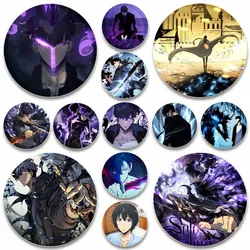 Anime Solo Leveling 32/44/58mm Simple Button Pins,Round Snap in Design Brooch,Daily Stylish Ornament Badge,Ideal Gift for Friend