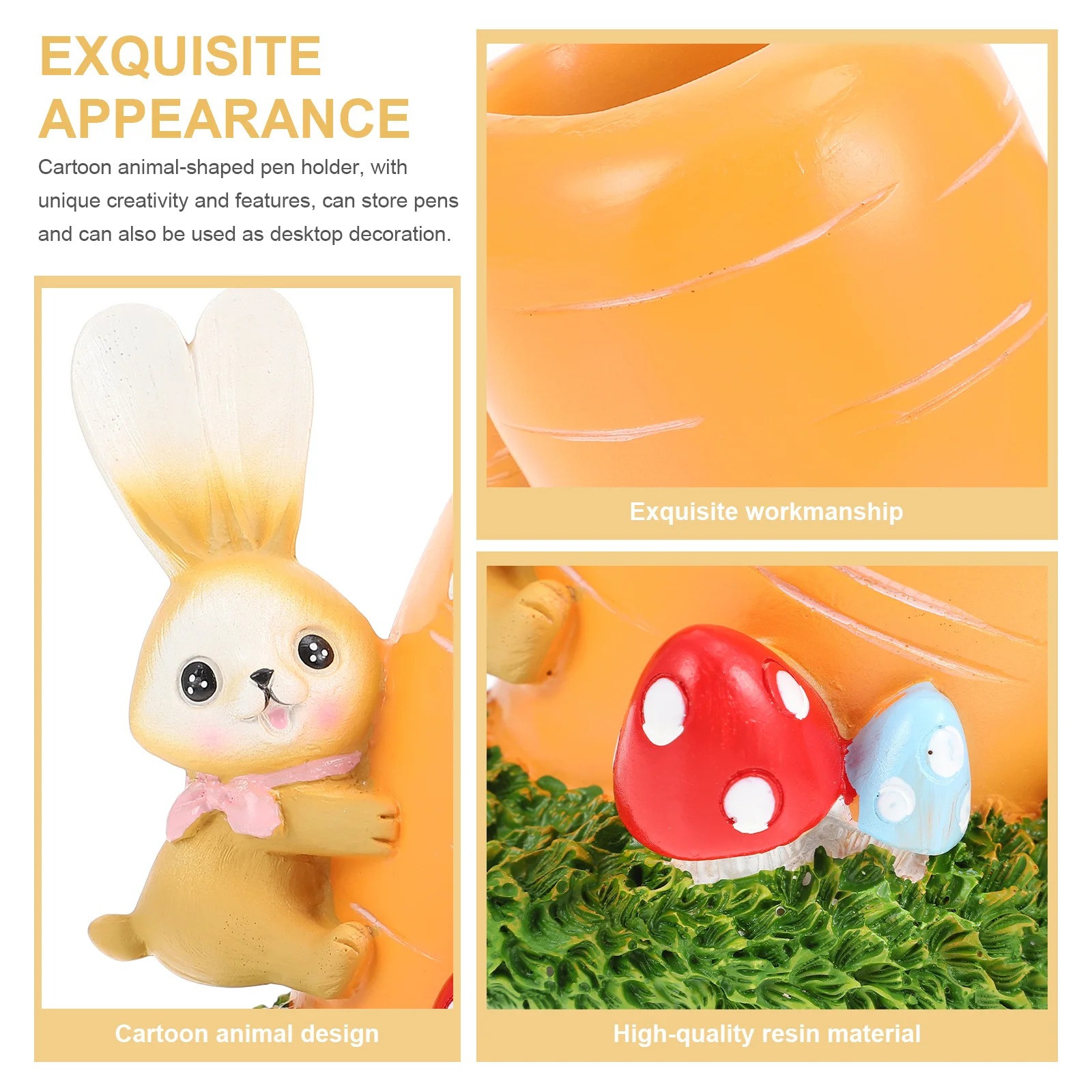 

Desktop Ornaments Pen Holder Resin Organizer Pencil Case Organizers and Storage Cups for Cute Cartoon Character Pens