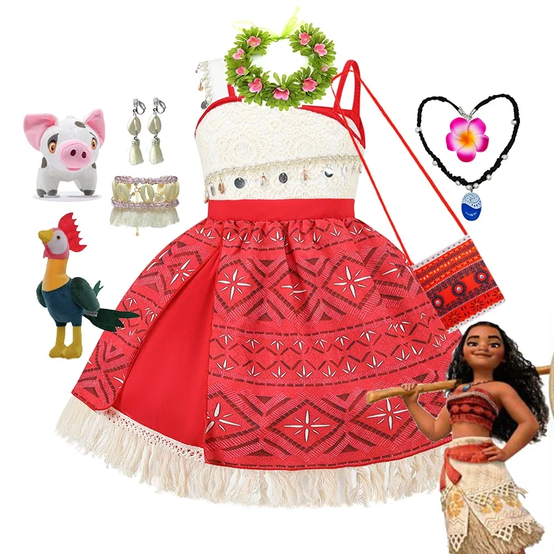 فستان ديزني فيلم الأميرة موانا 2 للفتيات التأثيري فايانا كرنفال حفلة المحيط مغامرة زي للأطفال ملابس تنكرية للهالوين #2