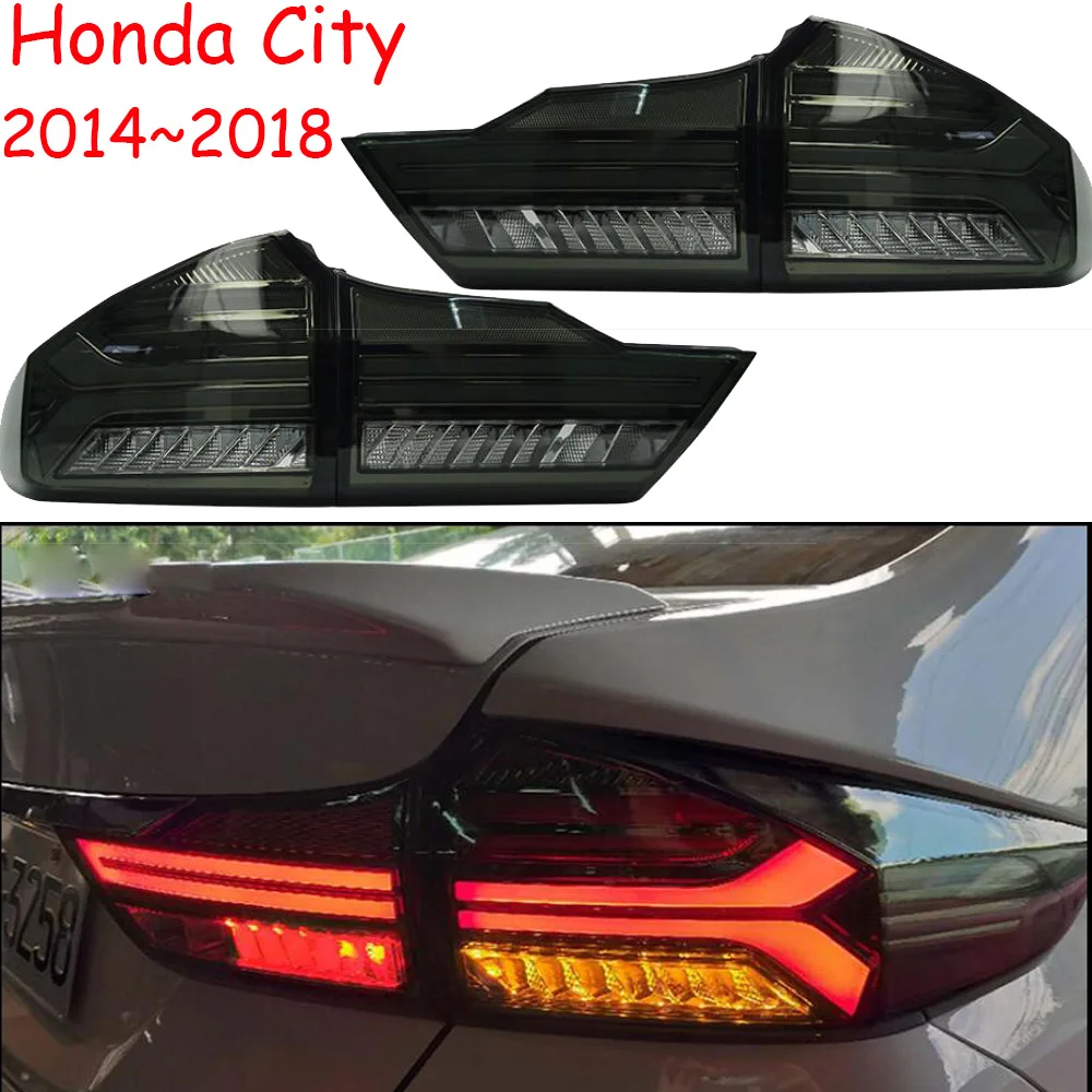 

Задний фонарь для стайлинга автомобиля Honda City, задний фонарь 2014, 2015, 2016, 2017, автомобильные аксессуары, светодиодная задняя лампа для городского заднего фонаря, 1 комплект