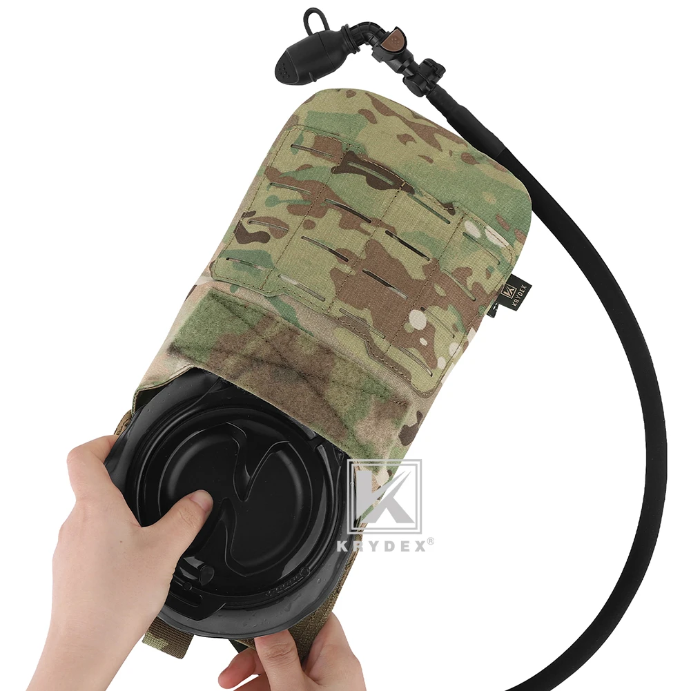 KRYDEX Tactical 1.5L 50oz Hydration Bladder Pouch Low Profile Hydra Carrier MOLLE Water Pack Bag Outdoor Hiking Accessories view 5