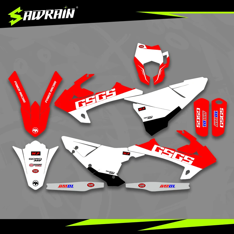

Sawrain Motorcycle Graphics Backgrounds Decal Stickers Kits for GASGAS 18-20EC 01