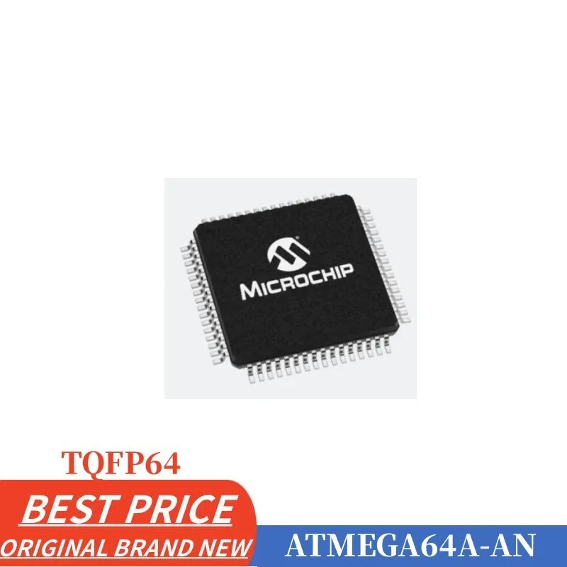 ATMEGA64 ATMEGA64A-AN ATMEGA64A-ANR code: ATMEGA64AN ATMEGA64A-N MCU 8-bit AVR RISC 64KB Flash 3.3V/5V 64-Pin TQFP Tray TR