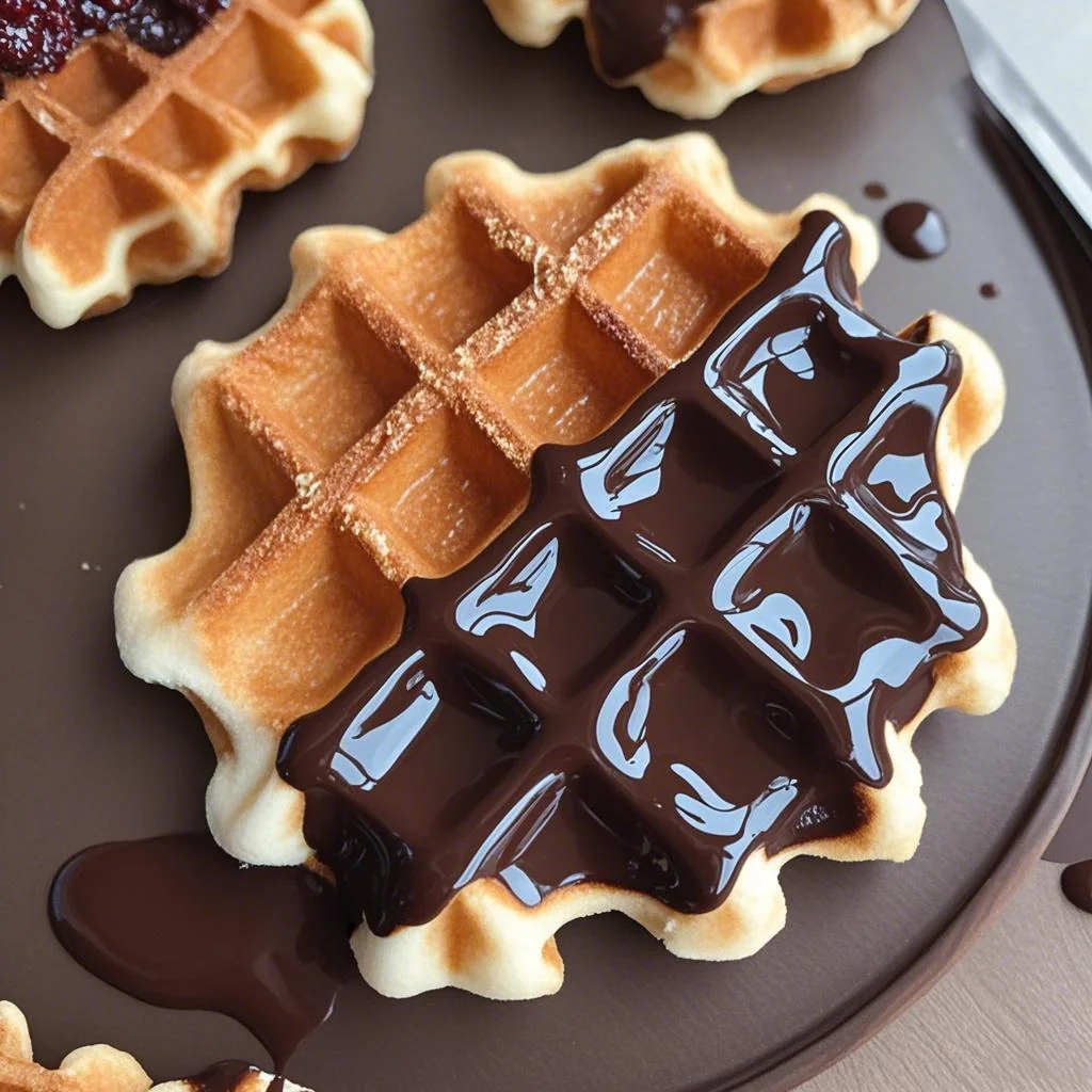 

Melt Chocolate Sauce Deep Artificial Food Display Belgian Waffle Pink Vanilla Flavour Sweet Candy Model Dessert Bakery Props Toy