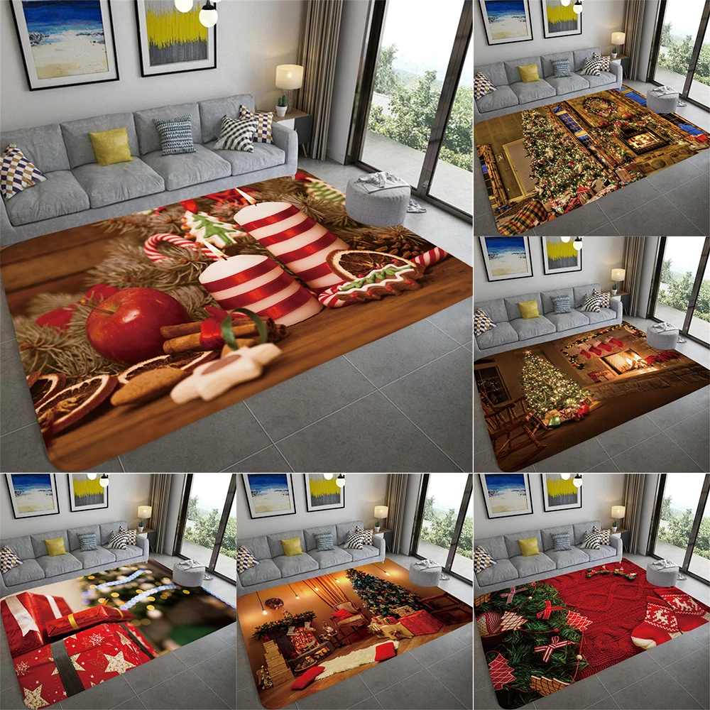 

Christmas decoration carpet pattern modern living room sofa home bedroom bathroom non-slip floor mat